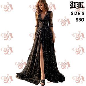 SHEIN Formal Black Gown